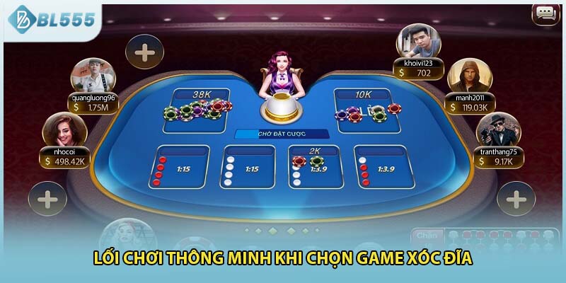 Lối chơi thông minh khi chọn game xóc đĩa